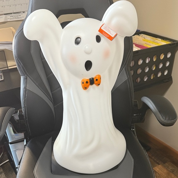 NWT Mr Halloween White Light Up Ghost Halloween Blow Mold - Picture 1 of 9